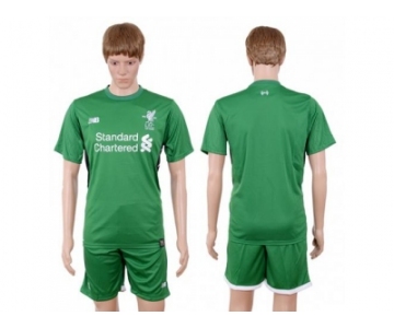 Liverpool Blank Green Goalkeeper Soccer Club Jersey