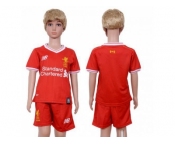 Liverpool Blank Red Home Kid Soccer Club Jersey