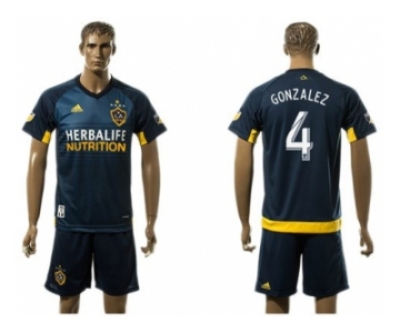 Los Angeles Galaxy #4 Gonzalez Away Soccer Club Jersey 2
