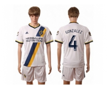 Los Angeles Galaxy #4 Gonzalez Home Soccer Club Jersey 1