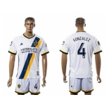 Los Angeles Galaxy #4 Gonzalez Home Soccer Club Jersey