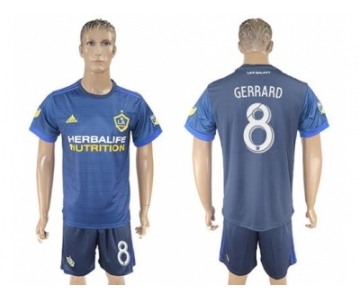 Los Angeles Galaxy #8 Gerrard Away Soccer Club Jersey