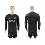 Los Angeles Galaxy Blank Black Goalkeeper Long Sleeves Soccer Club Jersey
