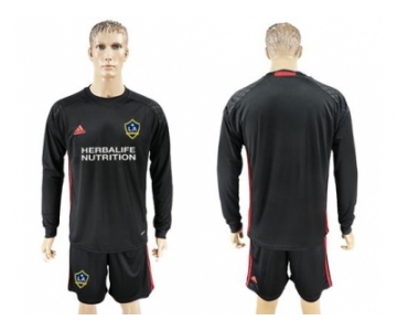 Los Angeles Galaxy Blank Black Goalkeeper Long Sleeves Soccer Club Jersey