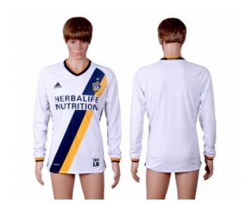 Los Angeles Galaxy Blank Home Long Sleeves Soccer Club Jersey 1
