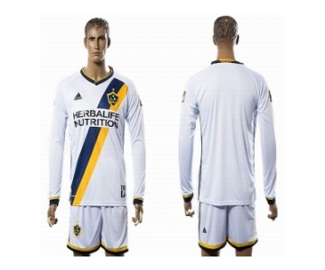 Los Angeles Galaxy Blank White Home Long Sleeves Soccer Club Jersey