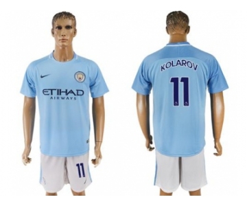 Manchester City #11 Kolarov Home Soccer Club Jersey