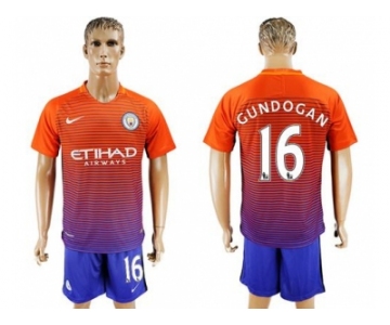 Manchester City #16 Gundogan Sec Away Soccer Club Jersey