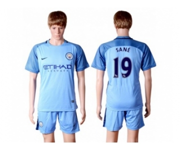 Manchester City #19 Sane Home Soccer Club Jersey2
