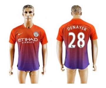 Manchester City #28 Denayer Sec Away Soccer Club Jersey1
