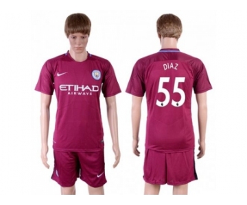 Manchester City #55 Diaz Away Soccer Club Jersey