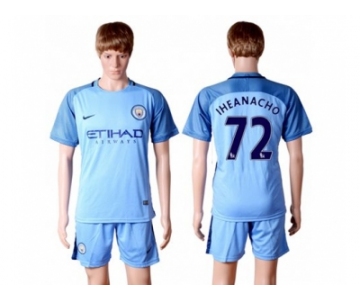 Manchester City #72 Iheanacho Home Soccer Club Jersey1