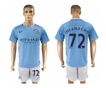 Manchester City #72 Iheanacho Home Soccer Club Jersey