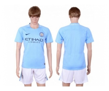 Manchester City Blank Home Soccer Club Jersey