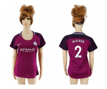Women Manchester City #2 Walker Away Soccer Club Jersey