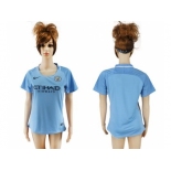 Women's Manchester City Blank Home Soccer Club Jersey
