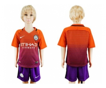 Manchester City Blank Sec Away Kid Soccer Club Jersey