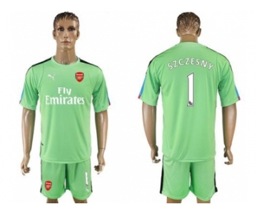 Arsenal #1 Szczesny Green Goalkeeper Soccer Club Jersey