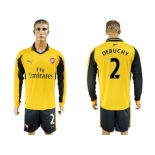Arsenal #2 Debuchy Away Long Sleeves Soccer Club Jersey