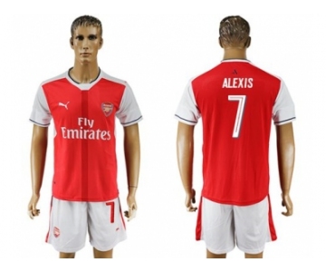 Arsenal #7 Alexis Champions League Home Soccer Club Jersey
