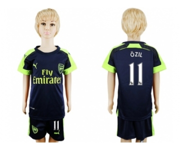 Arsenal #11 Ozil Sec Away Kid Soccer Club Jersey