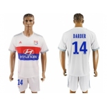 Lyon #14 Darder Home Soccer Club Jersey