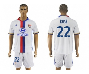 Lyon #22 Rose Home Soccer Club Jersey