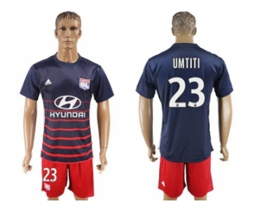 Lyon #23 Umtiti Away Soccer Club Jersey