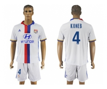 Lyon #4 Koneb Home Soccer Club Jersey