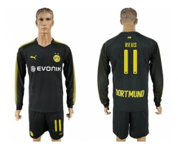Dortmund #11 Reus Away Long Sleeves Soccer Club Jersey
