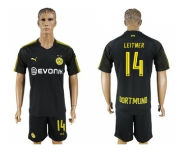 Dortmund #14 Leitner Away Soccer Club Jersey