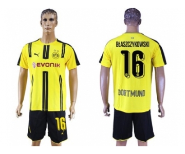 Dortmund #16 Blaszczykowski Home Soccer Club Jerseys