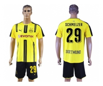 Dortmund #29 Schmelzer Home Soccer Club Jerseys