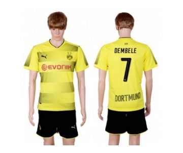 Dortmund #7 Dembele Home Soccer Club Jersey