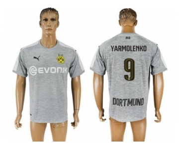 Dortmund #9 Yarmolenko Grey Soccer Club Jersey