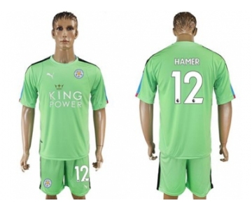 Leicester City #12 Hamer Green Goalkeeper Soccer Club Jersey
