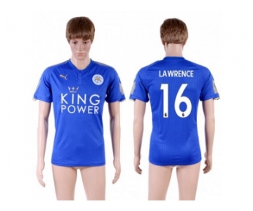 Leicester City #16 Lawrence Home Soccer Country Jersey