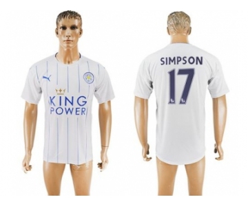 Leicester City #17 Simpson SEC Away Soccer Club Jersey