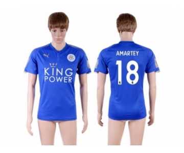 Leicester City #18 Amartey Home Soccer Country Jersey