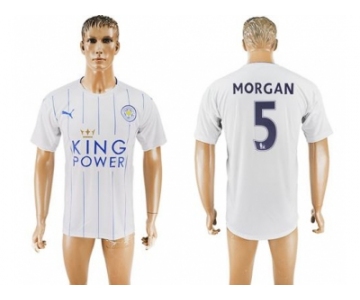 Leicester City #5 Morgan SEC Away Soccer Club Jersey