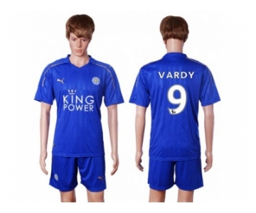 Leicester City #9 Vardy Home Soccer Club Jersey