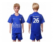 Leicester City #26 Mahrez Home Kid Soccer Club Jerseys