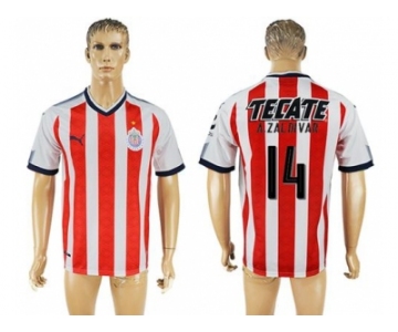 Guadalajara #14 A.Zaldivar Home Soccer Club Jersey