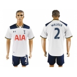 Tottenham Hotspur #2 Walker White Home Soccer Club Jersey2