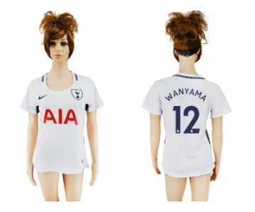 Women's Tottenham Hotspur #12 Wanyama Home Soccer Club Jersey