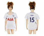 Women's Tottenham Hotspur #15 Dier Home Soccer Club Jersey