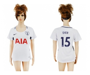 Women's Tottenham Hotspur #15 Dier Home Soccer Club Jersey