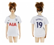 Women's Tottenham Hotspur #19 Dembele Home Soccer Club Jersey