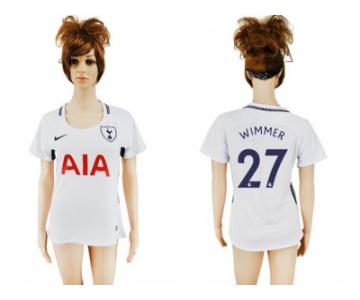 Women's Tottenham Hotspur #27 Wimmer Home Soccer Club Jersey