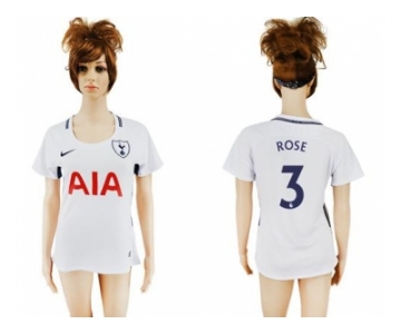 Women's Tottenham Hotspur #3 Rose Home Soccer Club Jersey